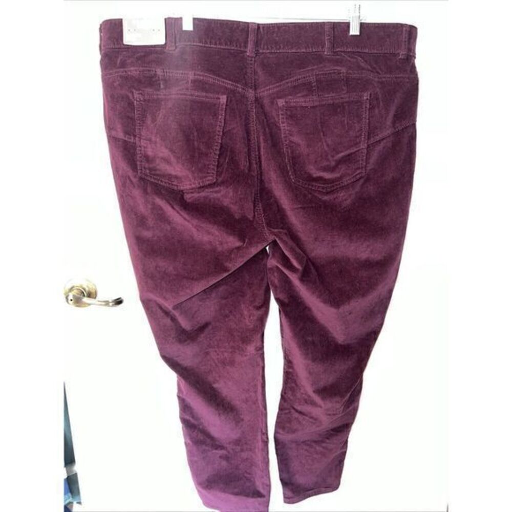 Torrid Bombshell Skinny Pants Women's 26R Purple Corduroy Stretch Waistband-New - Picture 3 of 11